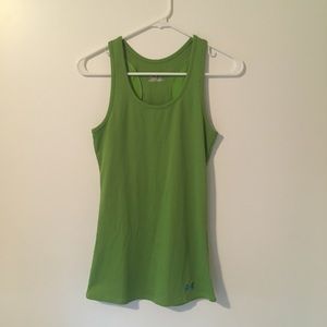 Under Armor Green Heat Gear Athletic Racerback Tank Top Size Medium